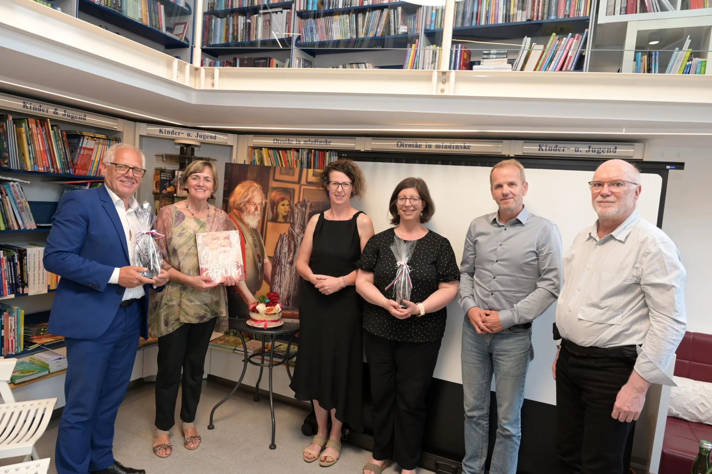 Z leve: Franz Kelih, Mirjam Oblak, Darja Prašnikar Cerar, Mateja Rihter, Lenart Rihar in Gregor Batagelj